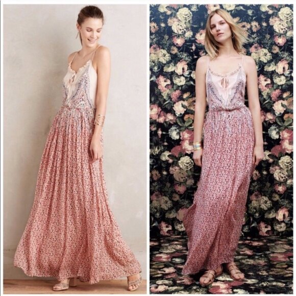 Anthropologie Dresses & Skirts - Anthropologie Silk Mes Demoiselles Maxi Dress